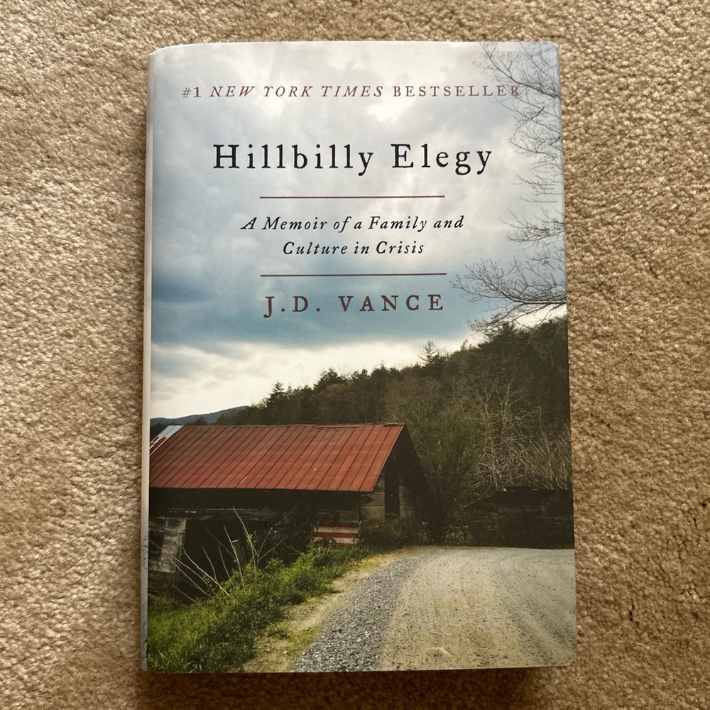 4$/20 Hillbilly Elegy Book by J.D. Vance
